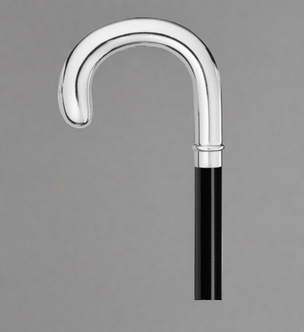 Chrome-plated acrylic crook handle Walking Cane - Canes Galore