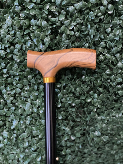 Short Fritz Black Mini Folding Walking Cane 29-33