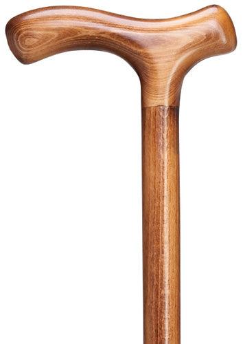 Scorched Ramin Wood Fritz Walking Cane, men's, no collar 36" - Canes Galore