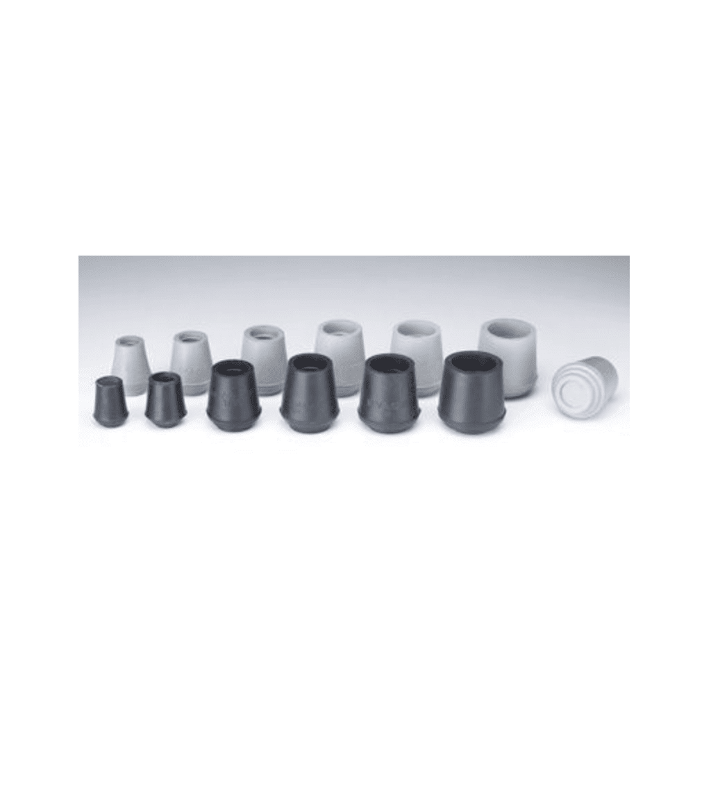Round Bottom Tips in Black Pair 6 Size Options - Canes Galore