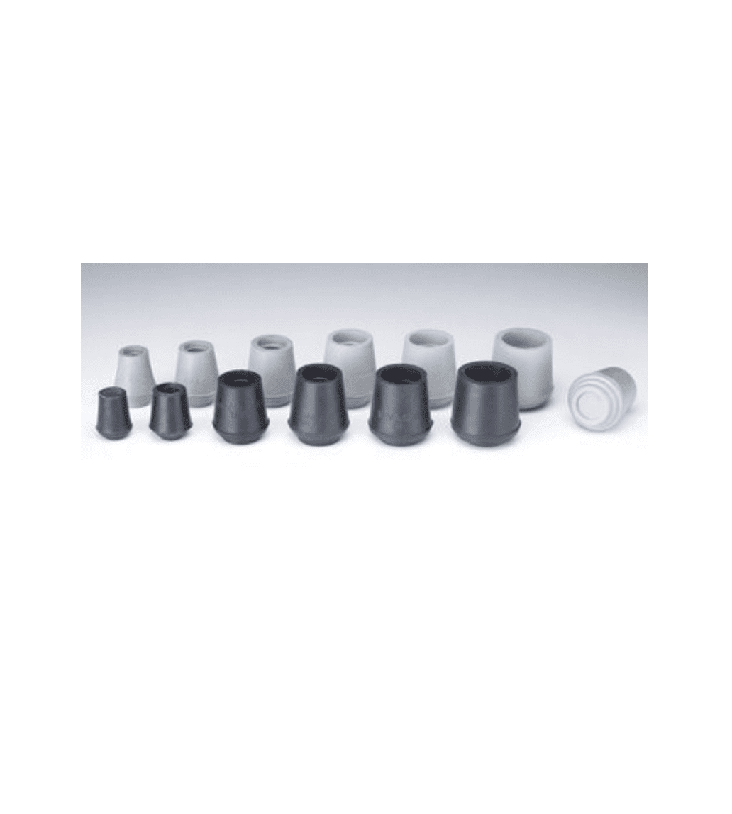 Round Bottom Tips in Black Pair 6 Size Options - Canes Galore