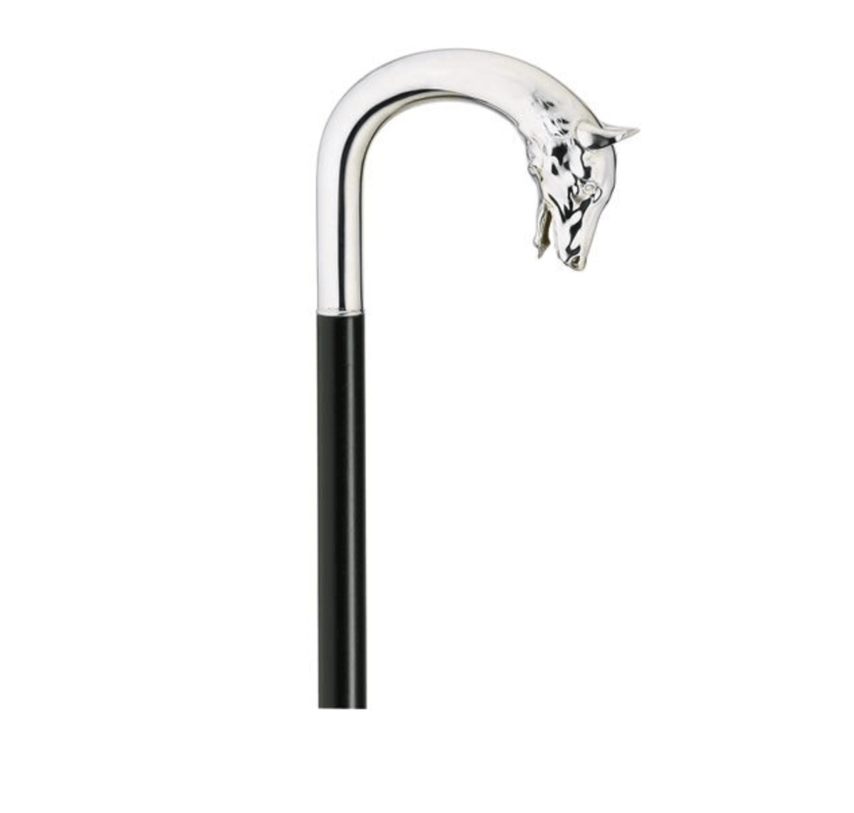 Exquisite Alpaca Silver Wolf Head Walking Cane: Handcrafted Elegance for Discerning Individuals - Canes Galore