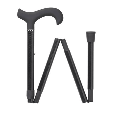 Soft Touch Carbon Fiber Folding Waking Cane | Adjustable & Lightweight - Canes Galore