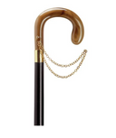 Ladies Crook with Gold Chain, Horn 36