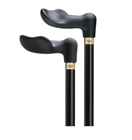 Soft Touch Black Palm Grip, black wood shaft RIGHT 36