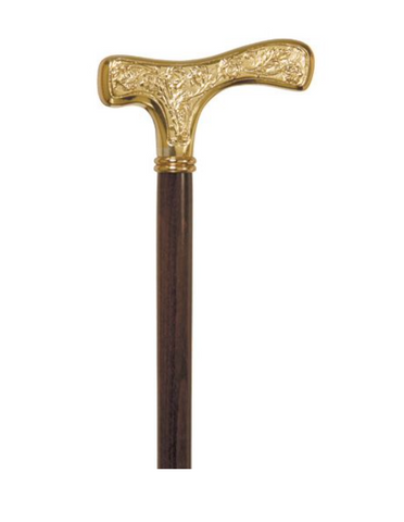 Gold mounted walking cane