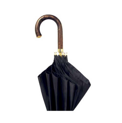 SIERRA Natural Chestnut handle, black umbrella 36