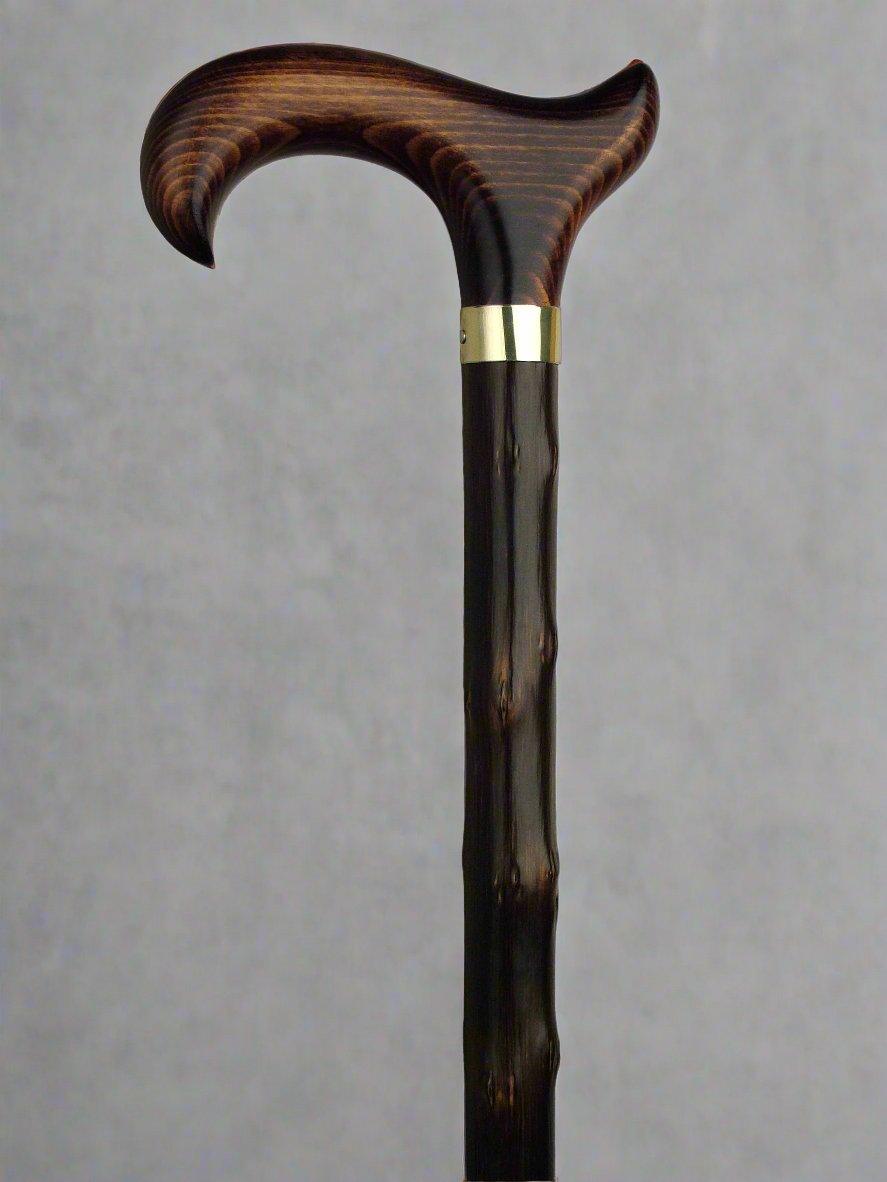 Wide Derby Handle Walking Cane | Congo Wood Shaft, Ergonomic 36" - Canes Galore - Canes Galore