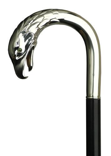 Eagle Head Alpacca Crook Walking Stick - A Symbol of Strength and Elegance - Canes Galore