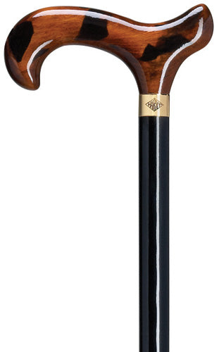 Morocco Men's Spotted Handle Derby Walking Cane with brass collar | 36