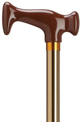 Bronze Escort "J" Handle Telescoping, 29.5-38.5" - Canes Galore