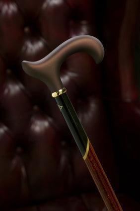 Soft Touch Brown Tease Derby Ladies, cherry/gold striped 36" - Canes Galore