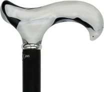 Black Onyx Acrylic Derby Walking Cane | Hardwood shaft | 37" - Canes Galore
