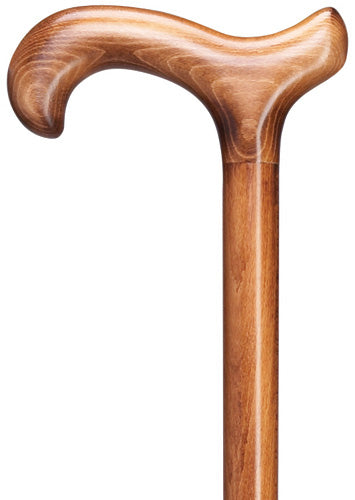 Scorched Ramin Wood Men's Derby Walking Cane, no collar 36