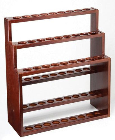 Walnut -stained Hardwood Three-Tier Walking Cane Stand (holds 27)