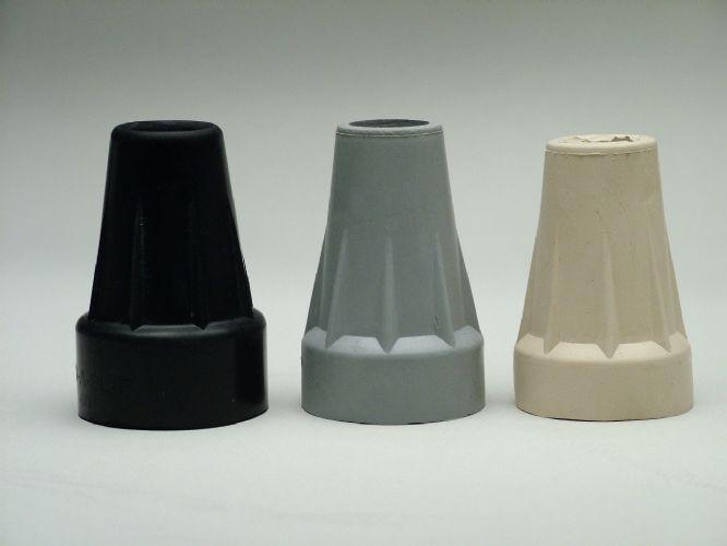 Replacement Crutch Tips - Large Crutch Tips, Pair, Grey (3/4-7/8") - Canes Galore
