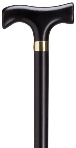 'T' Handle Men's Black Hardwood Walking Cane - 36" - Canes Galore