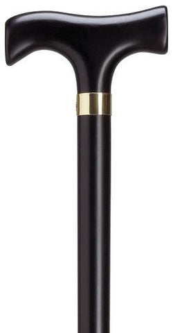 'T' Handle Men's Black Hardwood Walking Cane - 36