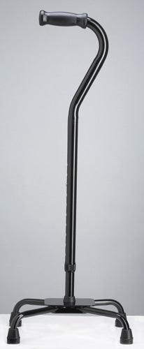 Big and Tall Hercules Bariatric Offset Black Quad Walking Cane | Canes Galore - Canes Galore