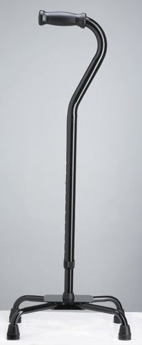 Big and Tall Hercules Bariatric Offset Black Quad Walking Cane | Canes Galore