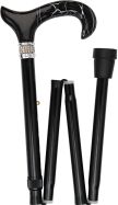 BLACK PEARLZ Derby Folding Walking Cane - Canes Galore