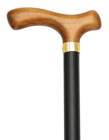 Fritz Scorched Cherry handle Walking Cane, Black Shaft, 36