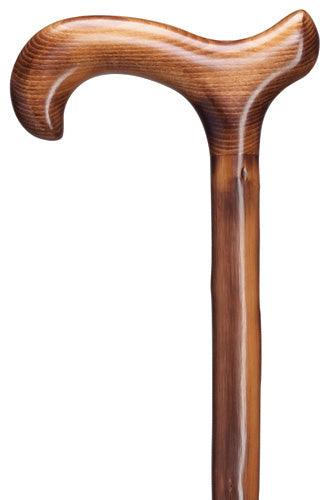 Rustic Chestnut Wood Men's Derby Walking Cane, no collar 36
