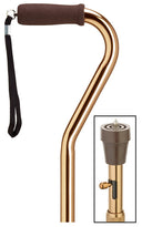 Bronze Offset Cane with built-in ICE PICK, adj 29-37