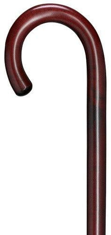 Mahogany Smooth Crook Walking Cane | Genuine Maple Men's 36