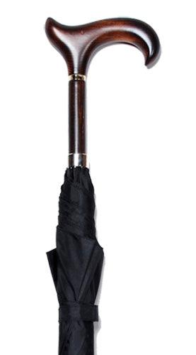 CLASSIC WALNUT DERBY ERGONOMIC BLACK UMBRELLA 38