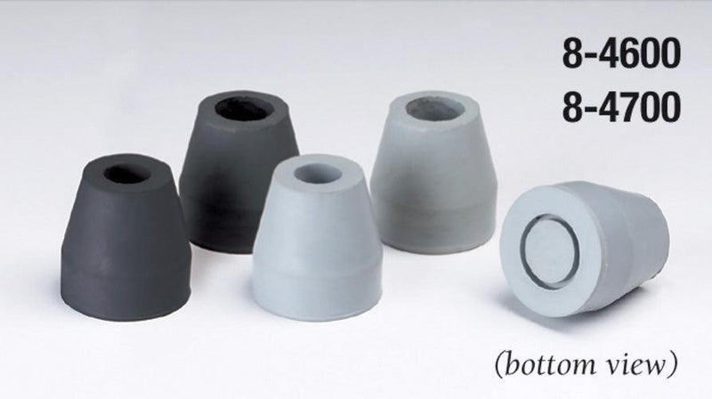 LARGE BASE Quad Cane Rubber Tips, GRAY GREY or BLACK, one pair - Canes Galore