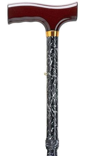 Brown Wood Fritz Folding & Adjustable Walking Cane in 7 Options - Canes Galore