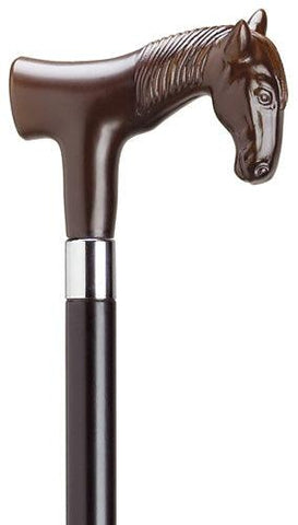 DEMOCRAT DONKEY Walking Cane Brown Derby Horse on black shaft 36