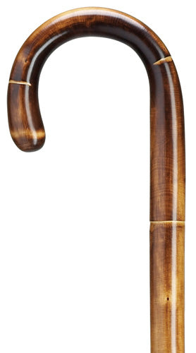 Stepped & Scorched Tourist Chestnut Wood Walking Cane | 42