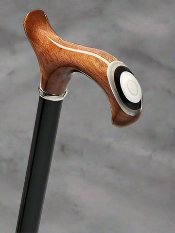 Jupiter Inlaid Men's Hardwood Derby Walking Cane | 36