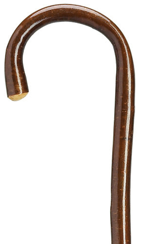 English Hazelwood, natural wood crook cane, 36