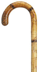 Carved Bulb Nose on Maple, Whangee finish Ladies Crook 36