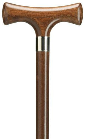 'T' Handle Men's Walnut Hardwood Walking Cane, 36