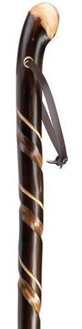 Spiral Carved Chestnut Root Walking Stick 36.5