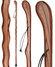 Brown Ash Riverbend Hiking Staff 49" - Canes Galore