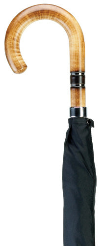 Men's Nickle Banded Maple Wood Crook Umbrella 36