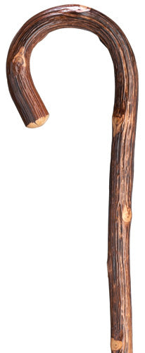 Rustic Solid Oak 15/16" CROOK Tourist Walking Cane 36" - Canes Galore
