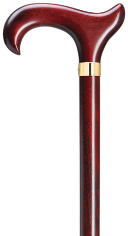 Extra Tall Derby Walking Cane with Extra Wide Ergonomic Handle, Burgundy 42