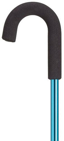 Blue Hypalon Crook Ladies Adjustable Aluminum Walking Cane 3/4