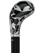 Black Onyx Knob Handle with Black Beechwood Shaft - Canes Galore