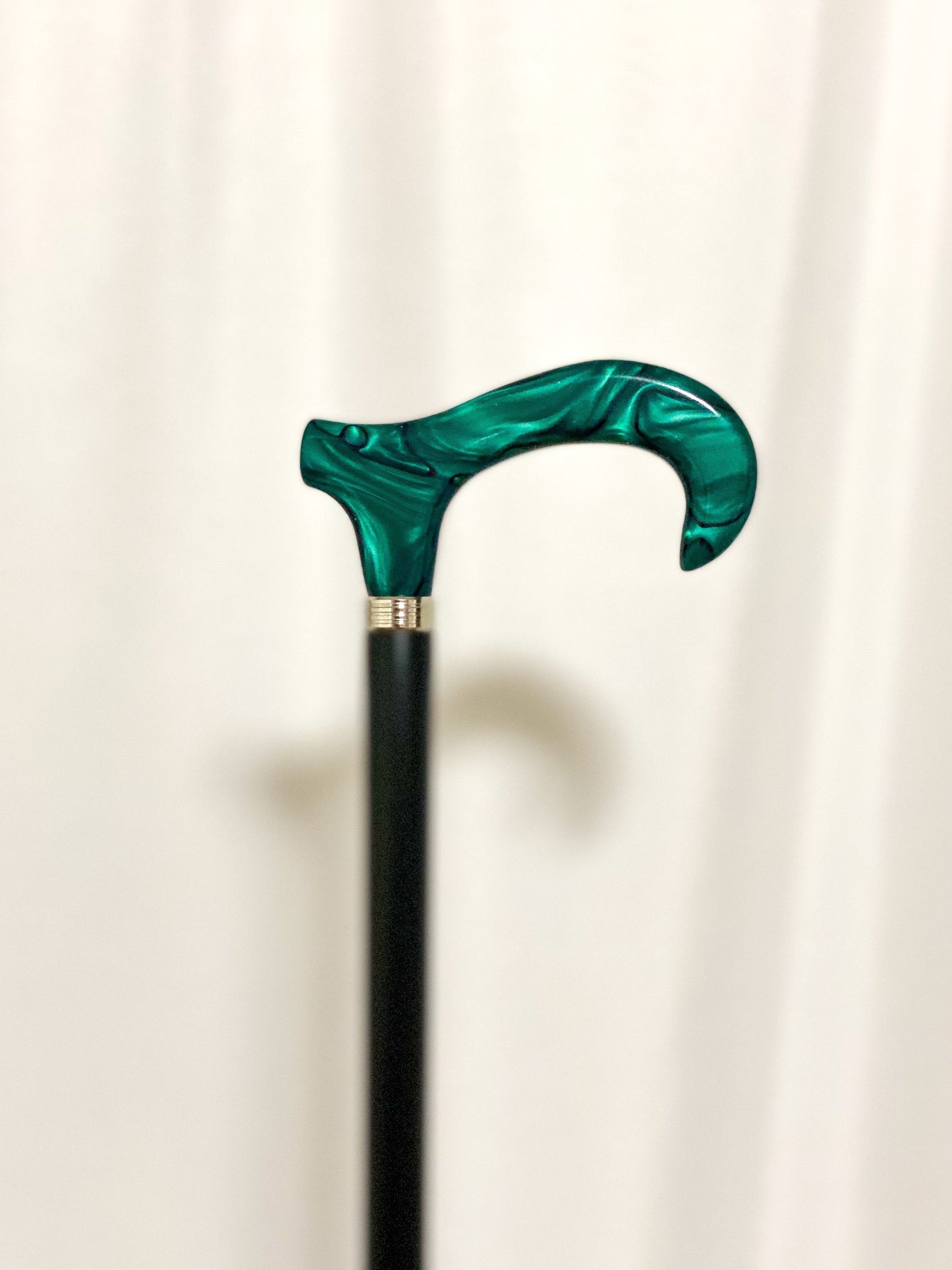 Elegant Emerald Acrylic Derby Walking Cane