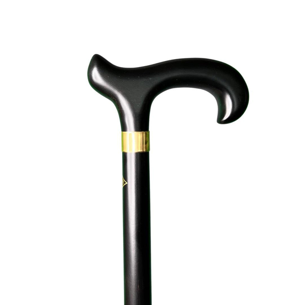 HERCULES Derby Walking Cane Black Hardwood up to 500 lbs 44" - Canes Galore