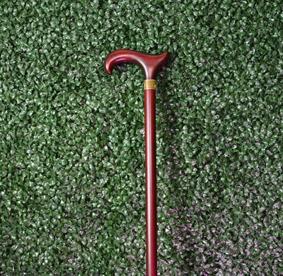 Extra Tall Derby Walking Cane with Extra Wide Ergonomic Handle, Burgundy 42